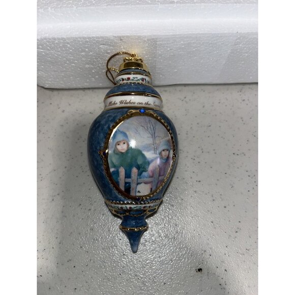 Bradford Exchange Chantal Poulin Heritage Porcelain Ornament Shining Star - Picture 1 of 9
